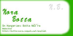 nora botta business card